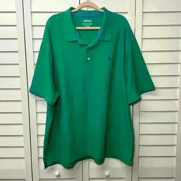 IZOD Advantage Performance Stretch Short Sleeve Polo Shirt Size 4XL - Picture 1 of 7